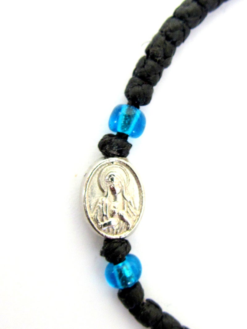 Iconsgr Handmade Christian Orthodox Komboskoini, Prayer Rope Bracelet Black VM1 - Image 4